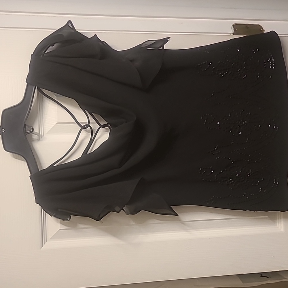 Women's size 12 elegant black blouse